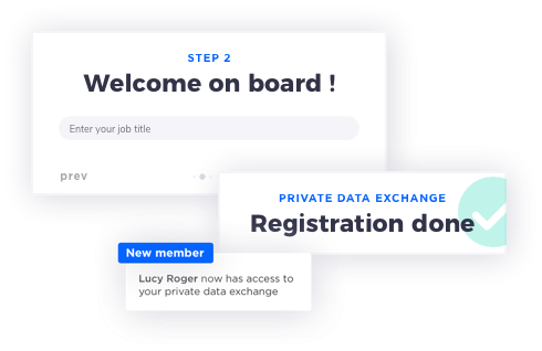 Onboarding process on the Provate Data Exchange.