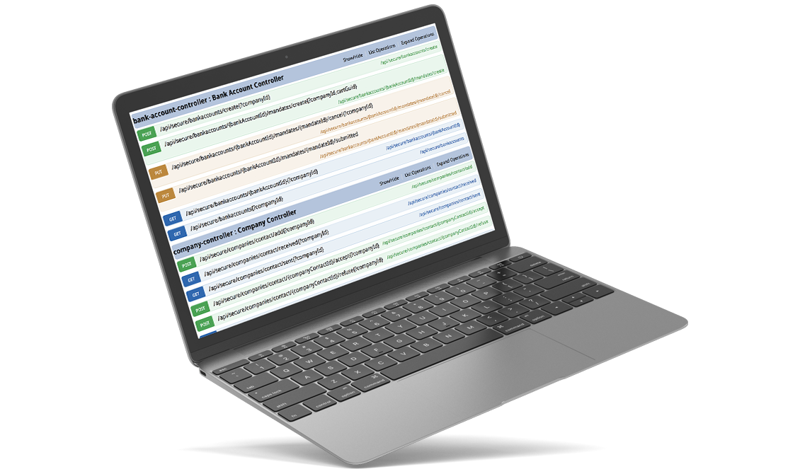 Avec notre API, Dawex est aussi fait pour les développeurs. Extrait de l'API Dawex dans un écran d'ordinateur