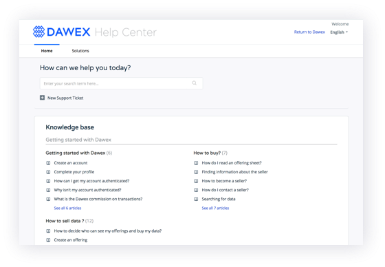 Help center and support tools.